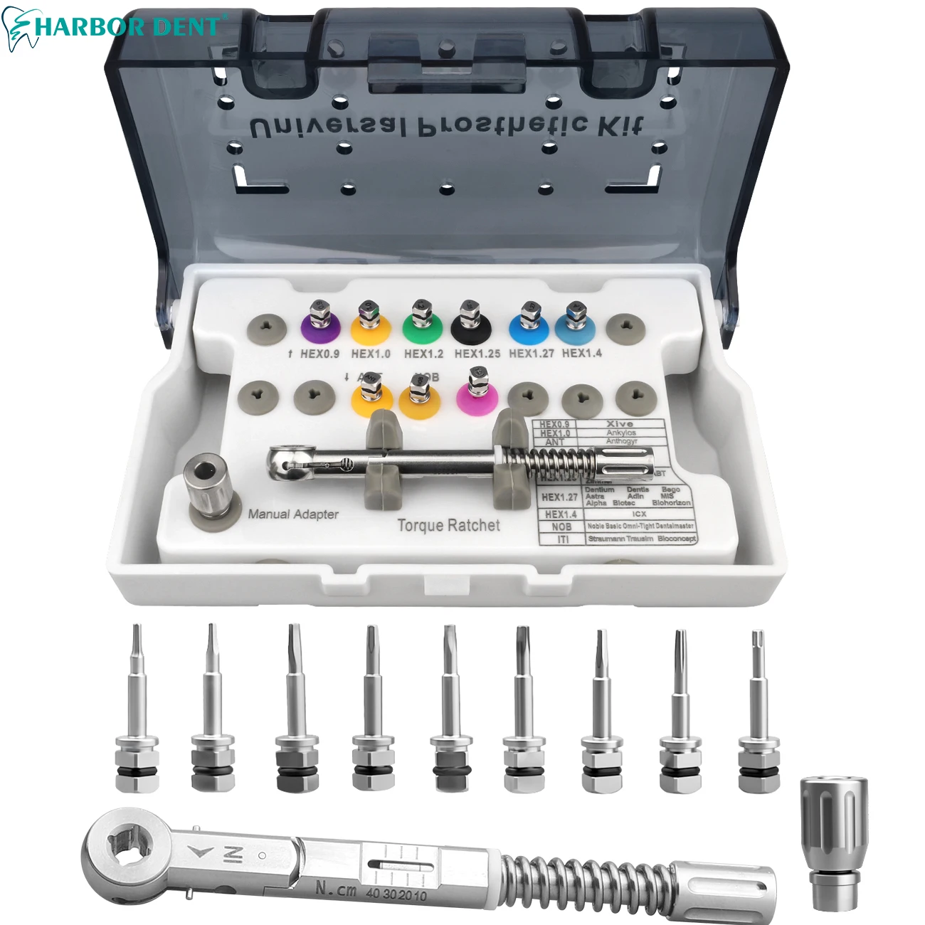 Dental Implant Screwdriver Single Torque Wrench 10-40NCM Ratchet Wrench Drivers Dentistry Implant Tools Stainless Steel
Dental Implant Screwdriver Single Torque Wrench 10-40NCM Ratchet Wrench Drivers Dentistry Implant Tools Stainless Steel
