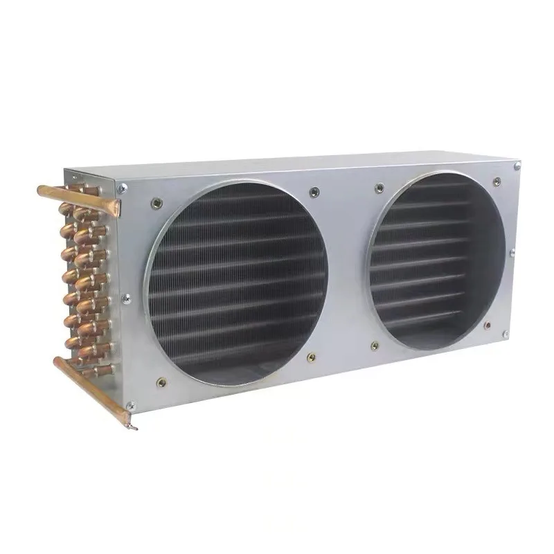 Double trend condenser, refrigerator, freezer, kitchen cabinet, copper tube, aluminum fins, air cooling, water cooling radiator
Double trend condenser, refrigerator, freezer, kitchen cabinet, copper tube, aluminum fins, air cooling, water cooling radiator