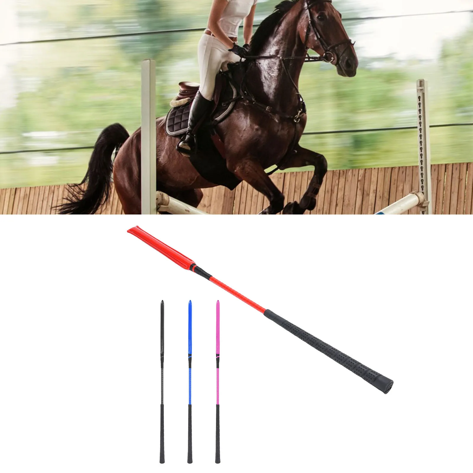 Horse Racing Crop Horse Whip Patent Leather Riding Crop with Anti Slip Silicone Handle for Equestrian Sports Racing Riding Crop
Horse Racing Crop Horse Whip Patent Leather Riding Crop with Anti Slip Silicone Handle for Equestrian Sports Racing Riding Crop