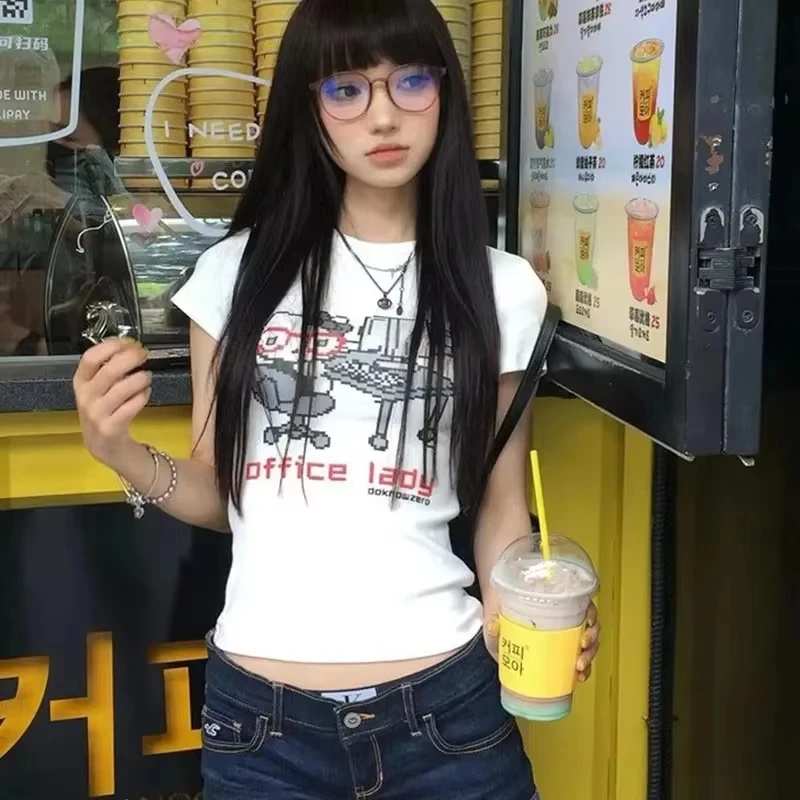 Sanrio Hello Kitty футболка с героями мультфильмов, женская милая японская и корейская футболка с короткими рукавами, летняя уличная одежда для девочек Y2k, белая футболка
Sanrio Hello Kitty футболка с героями мультфильмов, женская милая японская и корейская футболка с короткими рукавами, летняя уличная одежда для девочек Y2k, белая футболка