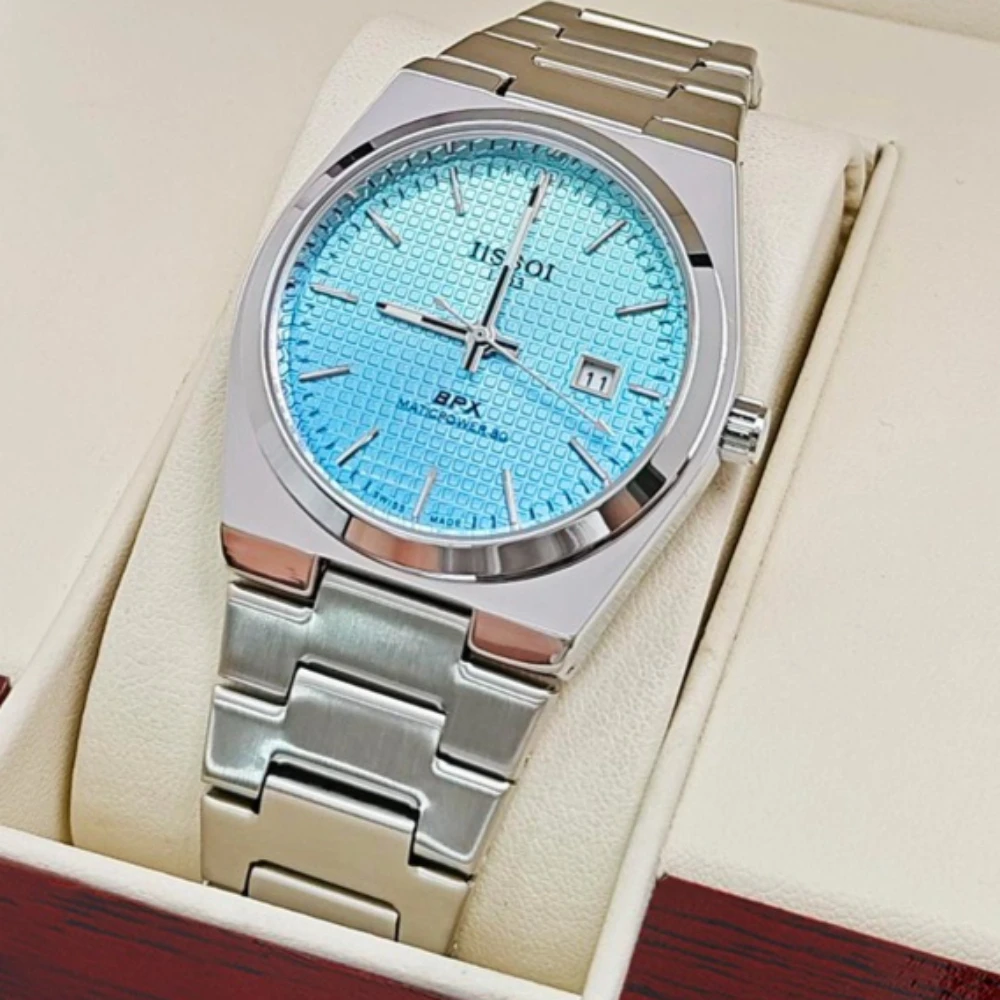 Hot Selling Creative Classic Sky Blue Imitation mechanical Quartz Watch Men Steel Design High Quality Automatic Date Watch Clock
Hot Selling Creative Classic Sky Blue Imitation mechanical Quartz Watch Men Steel Design High Quality Automatic Date Watch Clock
