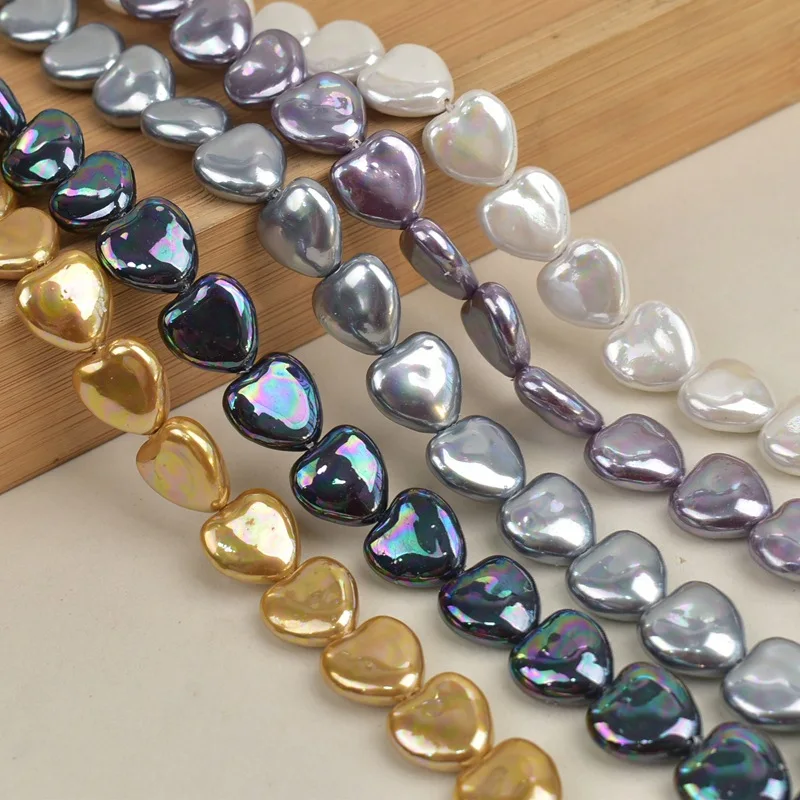 12-13mm Iridescent Mirror-Finish Shell Pearl Beads Heart Shape Imitation Pearl Beads Strings DIY Jewelry Necklace Accessories
12-13mm Iridescent Mirror-Finish Shell Pearl Beads Heart Shape Imitation Pearl Beads Strings DIY Jewelry Necklace Accessories