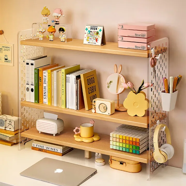 Desktop shelf Acrylic bookshelf Hole board Dormitory office Multi-layer storage rack Warm white 3-layer 60
Desktop shelf Acrylic bookshelf Hole board Dormitory office Multi-layer storage rack Warm white 3-layer 60