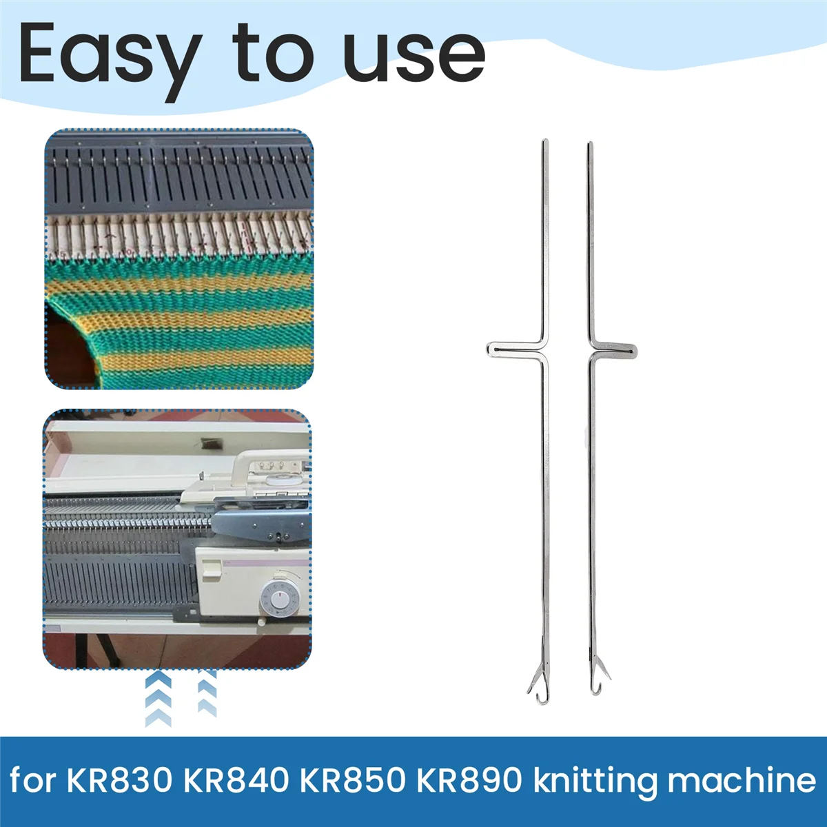 X11AA 50Pcs Steel Knitting Machine Needle Set, Suitable for KR830 KR840 KR850 KR890
X11AA 50Pcs Steel Knitting Machine Needle Set, Suitable for KR830 KR840 KR850 KR890