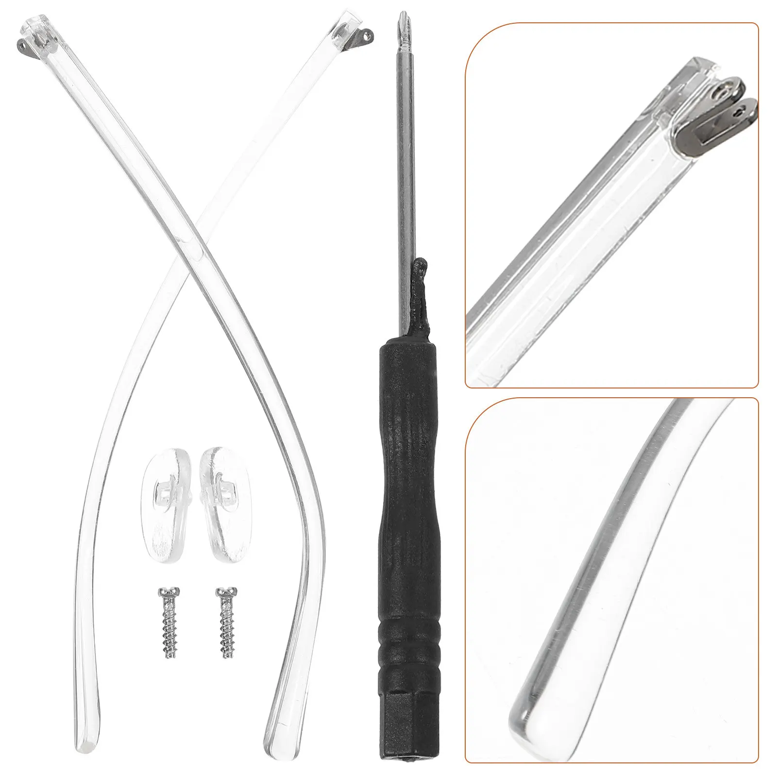 1Pair Glasses Arm Replacement Universal Streamlined Comfortable Eyeglasses Parts Lightweight Glasses Temple Repair Kit
1Pair Glasses Arm Replacement Universal Streamlined Comfortable Eyeglasses Parts Lightweight Glasses Temple Repair Kit