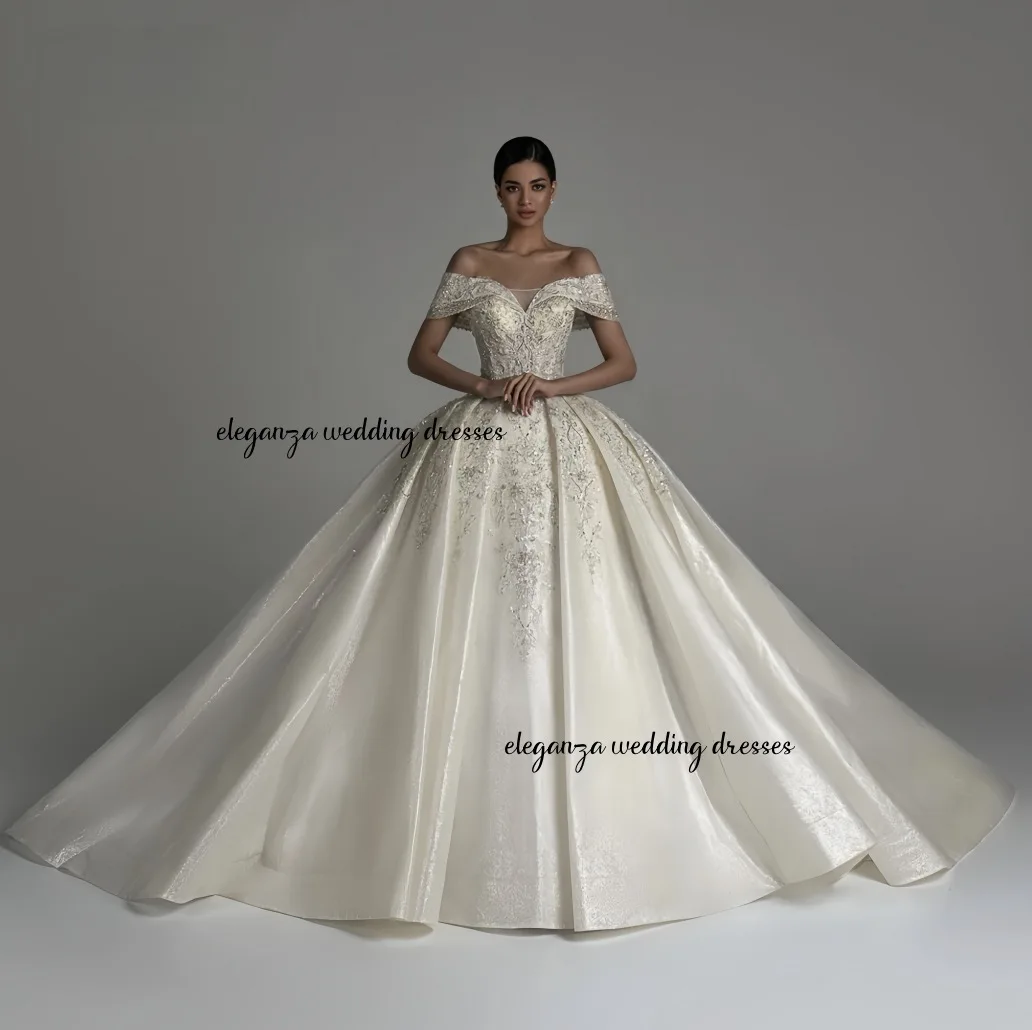 Customized Ball Gown Luxury Princess Wedding Dresses Sweetheart Off The Shoulder Robe De Mariee Lace Beaded Made Bridal Gown
Customized Ball Gown Luxury Princess Wedding Dresses Sweetheart Off The Shoulder Robe De Mariee Lace Beaded Made Bridal Gown
