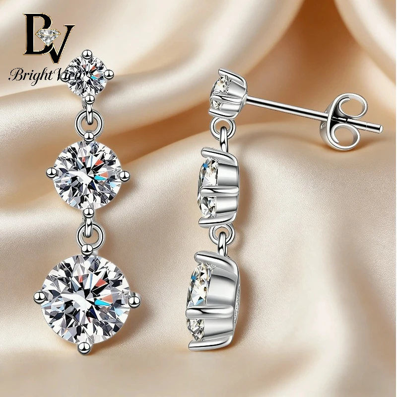 Handmade Silver Ear Studs S925 Silver Tassel Moissanite Earrings for EU Women Evening Party Date 5 layer Plating Glamour Jewelry
Handmade Silver Ear Studs S925 Silver Tassel Moissanite Earrings for EU Women Evening Party Date 5 layer Plating Glamour Jewelry