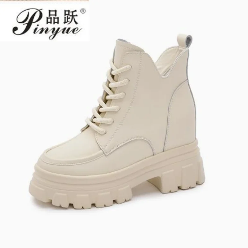 8CM Autumn Platform Ankle Boots Women Chunky Shoes Lace-up Tennis Sneakers Woman Leather Boots Walking shoes 34-39
8CM Autumn Platform Ankle Boots Women Chunky Shoes Lace-up Tennis Sneakers Woman Leather Boots Walking shoes 34-39