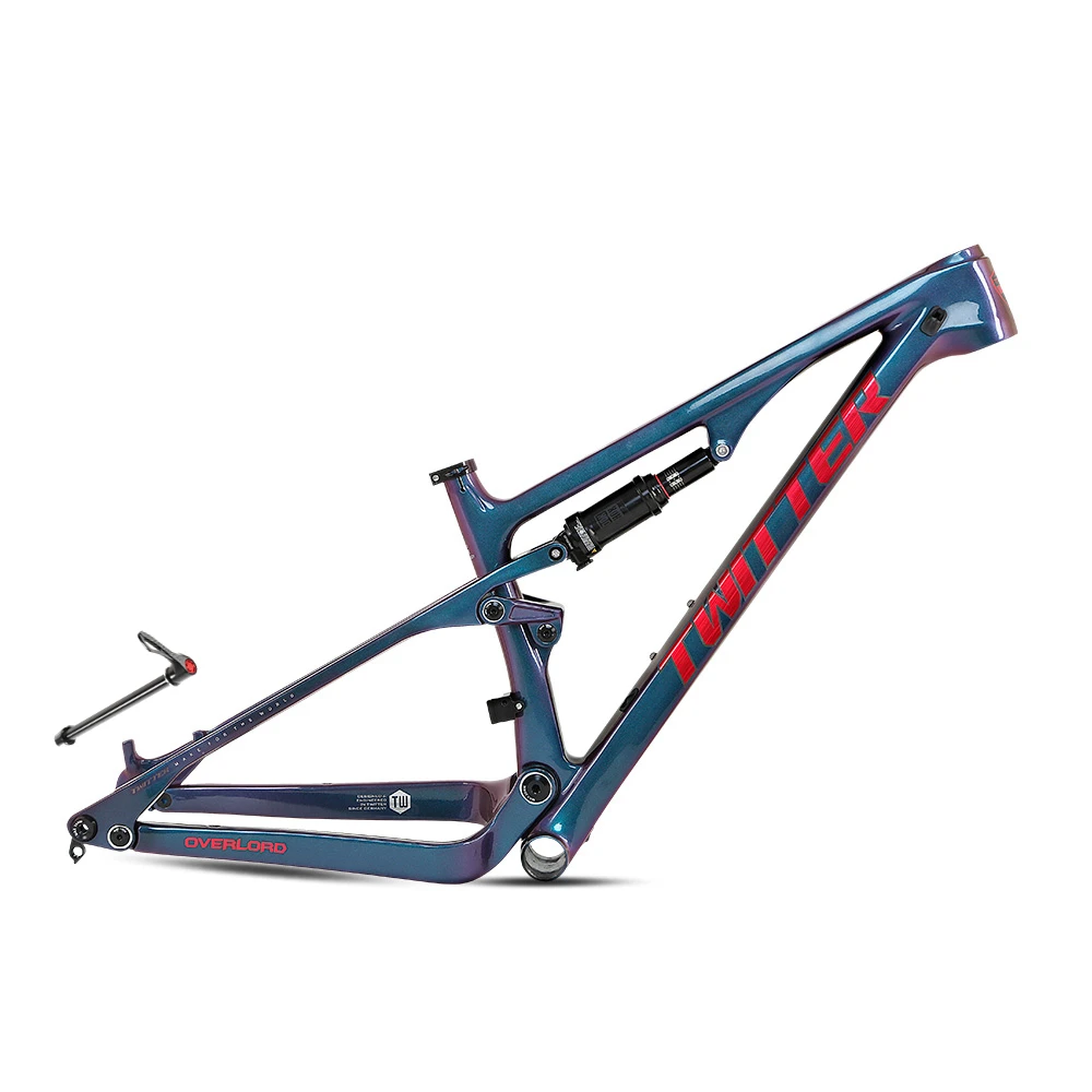 New Arrival Twitter 27.5 29er Full Suspension Mountain Bike Frame Holographic T900 Carbon MTB Bicycle Frame
New Arrival Twitter 27.5 29er Full Suspension Mountain Bike Frame Holographic T900 Carbon MTB Bicycle Frame