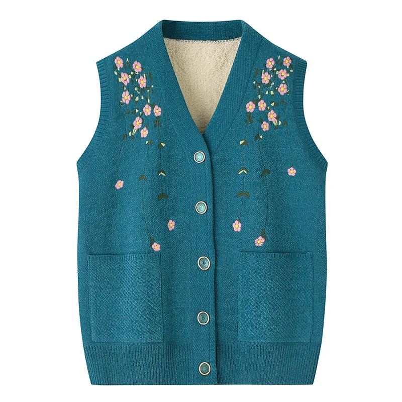 Autumn Winter Women Knitted Sweater Vest New Fashion Embroidered Sleeveless Vest Jacket Female Cardigan Waistcoat Female Tops
Autumn Winter Women Knitted Sweater Vest New Fashion Embroidered Sleeveless Vest Jacket Female Cardigan Waistcoat Female Tops
