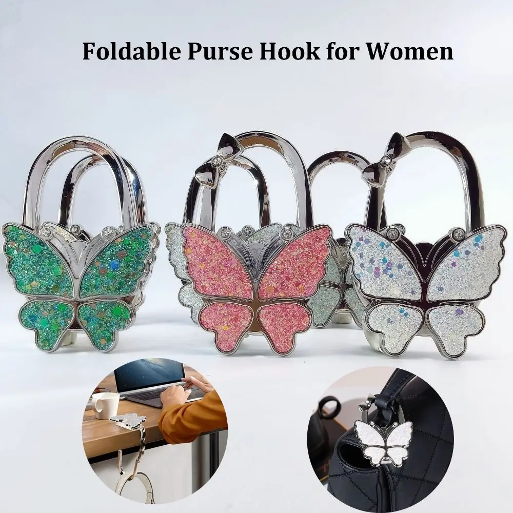 Fashion Butterfly Handbag Hook for Women Foldable Creative Purse Hook Durable Portable Table Hanger for Table
Fashion Butterfly Handbag Hook for Women Foldable Creative Purse Hook Durable Portable Table Hanger for Table