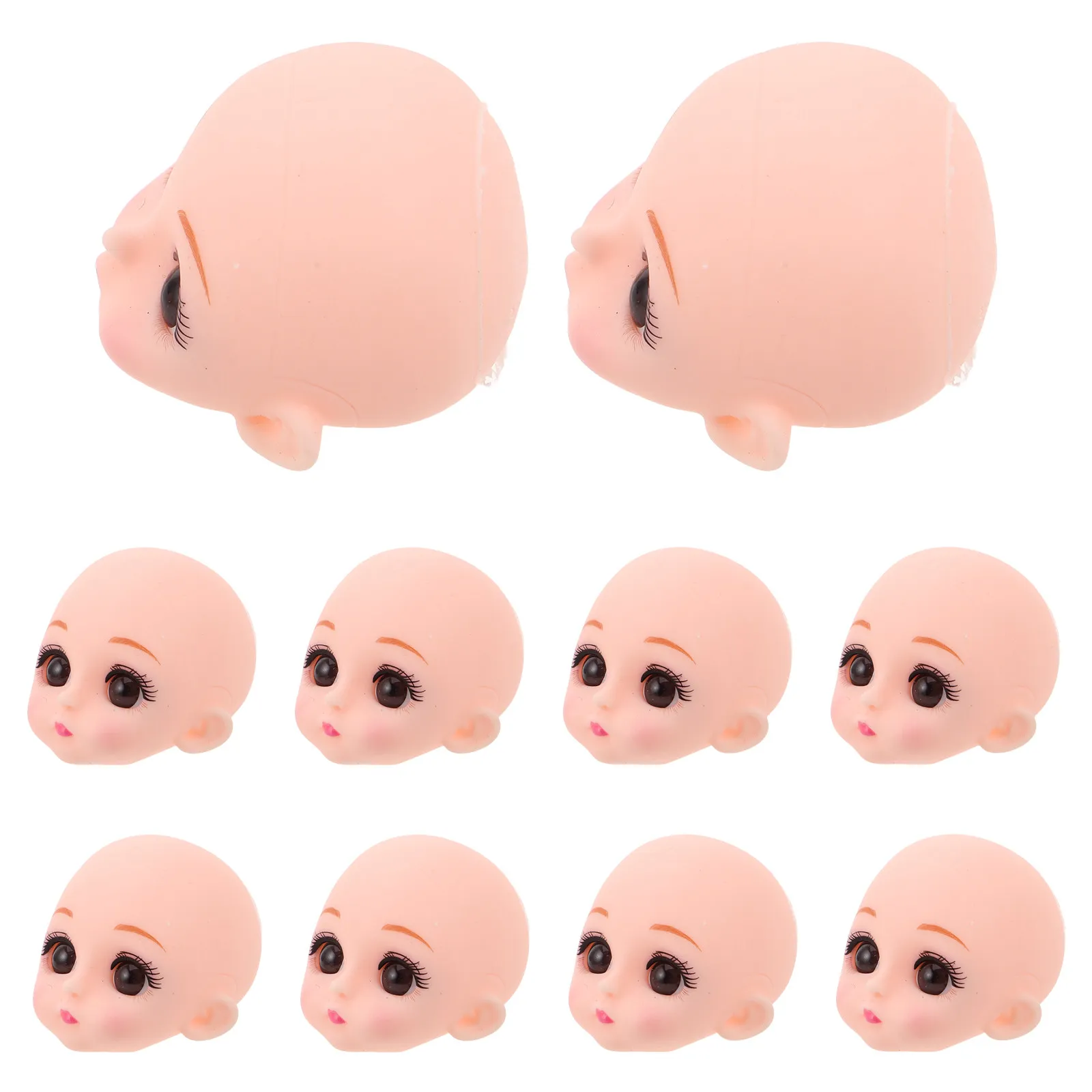 10Pcs Soft Vinyl Head Accessories 4.8cmx4.6cm DIY Craft Head Repainting Practice Hair Rooting Repair Parts Miniature Accessories
10Pcs Soft Vinyl Head Accessories 4.8cmx4.6cm DIY Craft Head Repainting Practice Hair Rooting Repair Parts Miniature Accessories