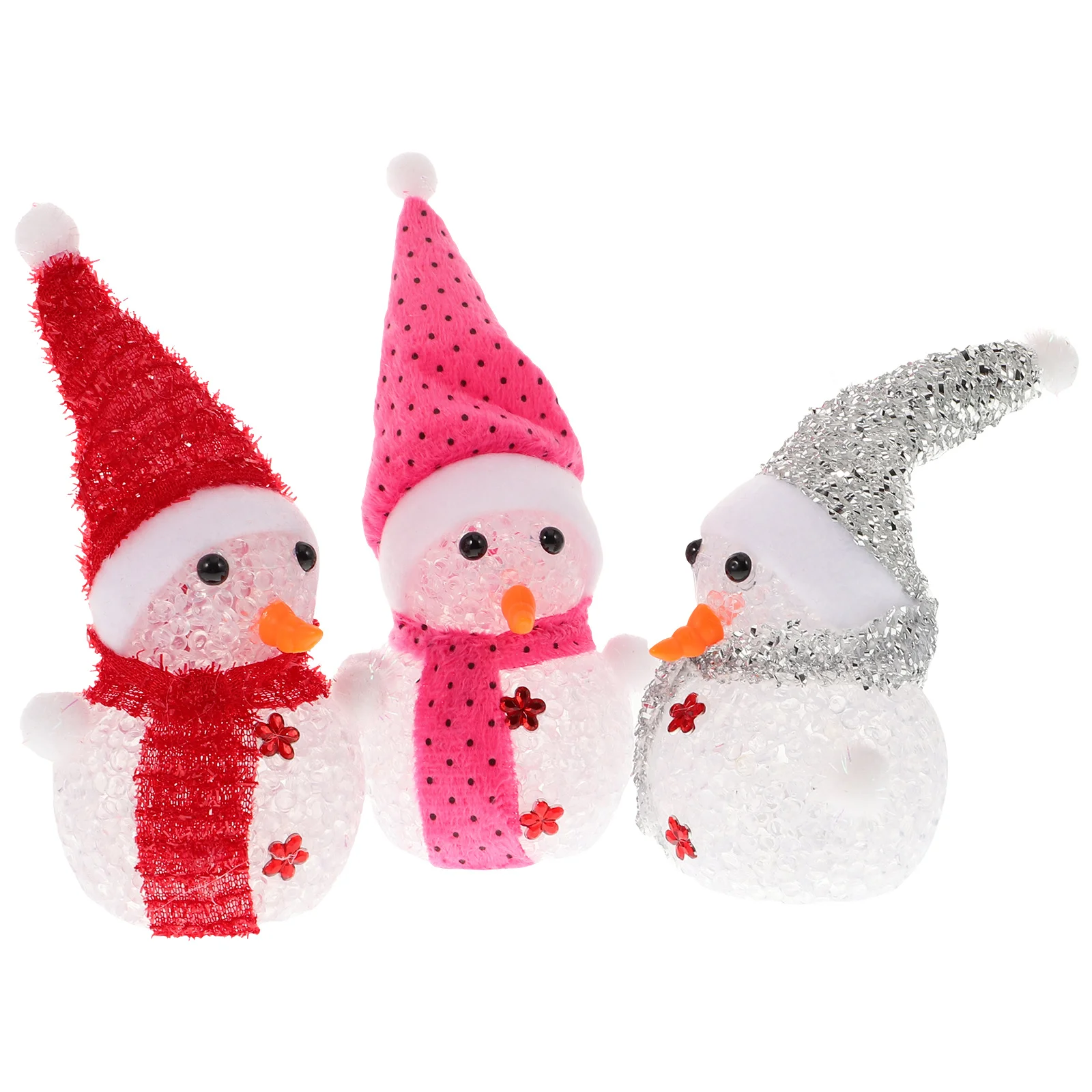3Pcs Luminous Snowman Decor Christmas Ornament with Glowing Light Festive Xmas Decoration for Home Window Display
3Pcs Luminous Snowman Decor Christmas Ornament with Glowing Light Festive Xmas Decoration for Home Window Display
