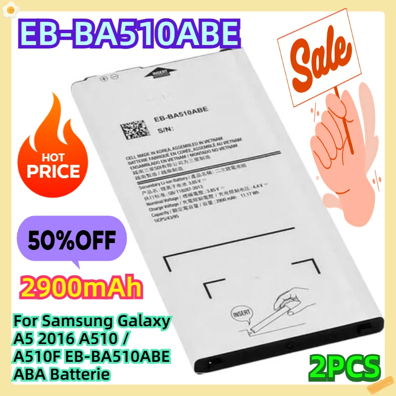 For Samsung Galaxy A5 2016 A510 / A510F Réf: EB-BA510ABE ABA Batterie 2pcs
For Samsung Galaxy A5 2016 A510 / A510F Réf: EB-BA510ABE ABA Batterie 2pcs