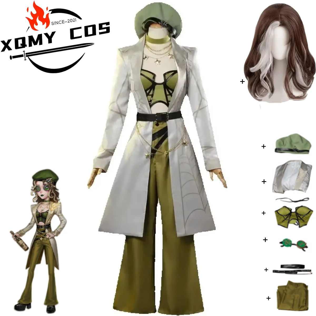 XqGame Identity ⅴ Demi Bourbon Cosplay Costume Barmaid Long Trench Coat Tube Tops Uniform Wig Woman Sexy Carnival Halloween Suit
XqGame Identity ⅴ Demi Bourbon Cosplay Costume Barmaid Long Trench Coat Tube Tops Uniform Wig Woman Sexy Carnival Halloween Suit