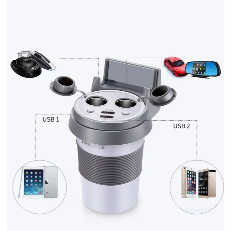 Fashion Cup Car Charger - 12-24V 80W Dual USB 3.1A Voltage Display + Phone Bracket Cigarette Lighter Splitter
Fashion Cup Car Charger - 12-24V 80W Dual USB 3.1A Voltage Display + Phone Bracket Cigarette Lighter Splitter