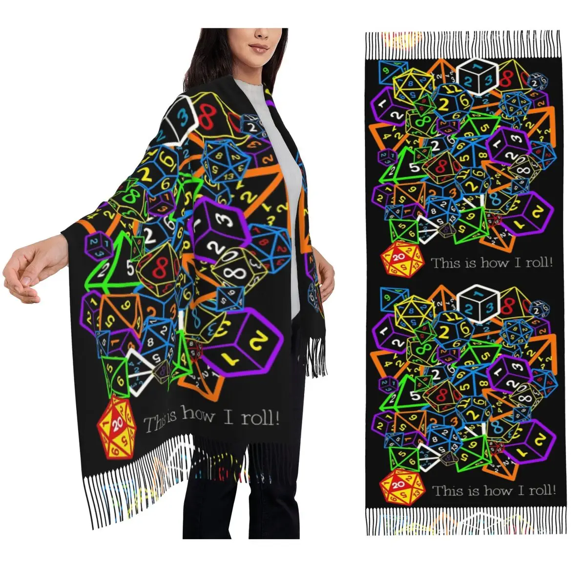 D&D (Dungeons And Dragons) - This Is How I Roll Scarf Tassel Scarves for Women Shawls and Wraps Long Fall Winter Shawl Wrap
D&D (Dungeons And Dragons) - This Is How I Roll Scarf Tassel Scarves for Women Shawls and Wraps Long Fall Winter Shawl Wrap
