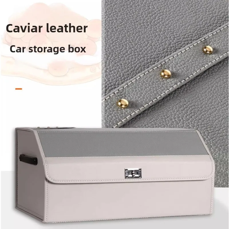 Caviar Leather Car Trunk Storage Box Foldable Trunk Organizer Auto Accessories Large Capacity Waterproof Car Trunk Organizer Box 
Caviar Leather Car Trunk Storage Box Foldable Trunk Organizer Auto Accessories Large Capacity Waterproof Car Trunk Organizer Box