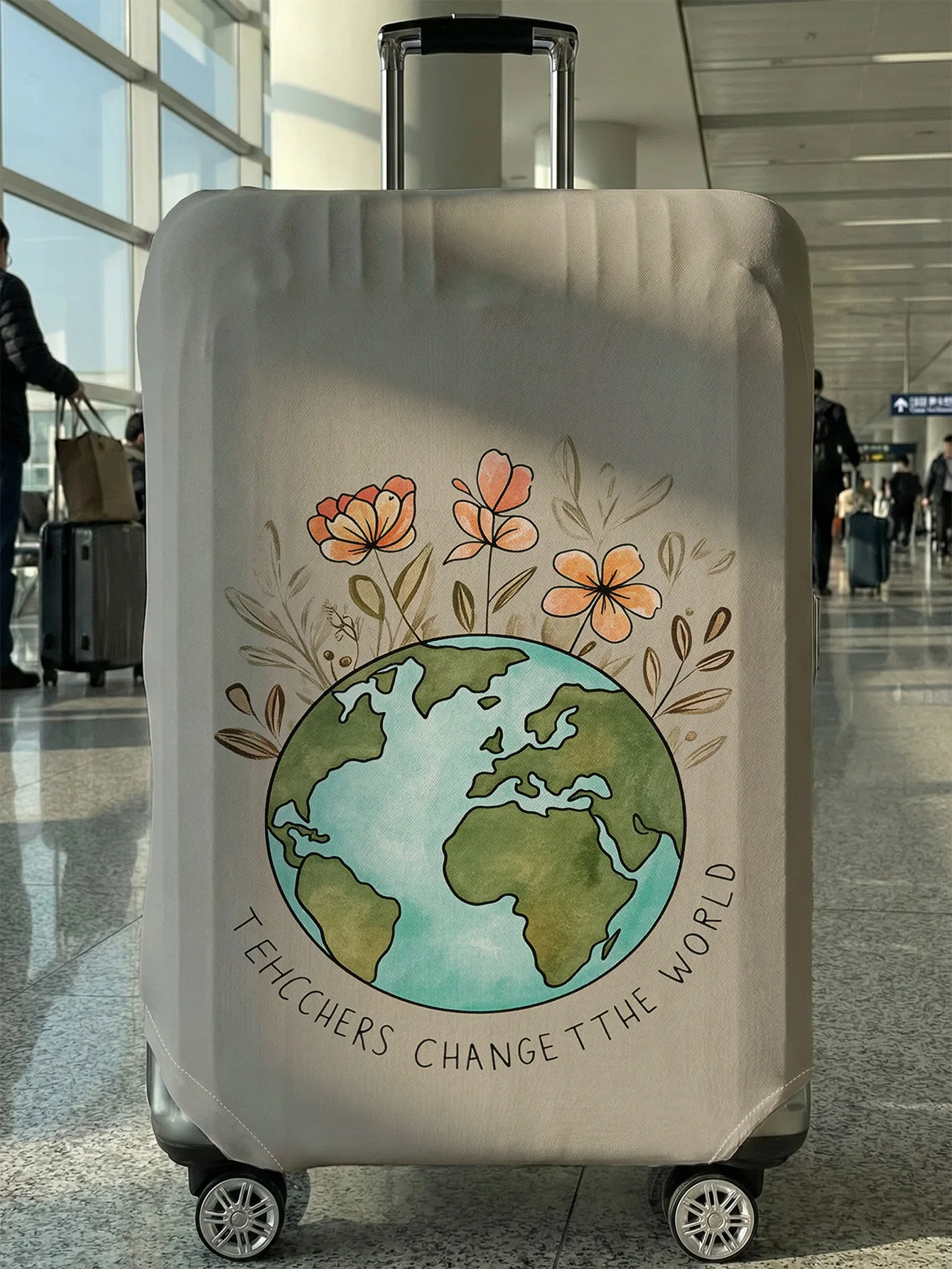 Teacher Theme Earth Flower Print Luggage Cover, Suitable for 18-32 Inch Luggage Cover, Luggage Handle Glove, Travel Accessories
Teacher Theme Earth Flower Print Luggage Cover, Suitable for 18-32 Inch Luggage Cover, Luggage Handle Glove, Travel Accessories