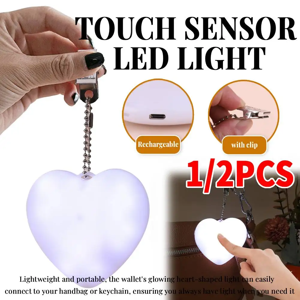 1/2 шт. светильник с сенсорным датчиком сердца, перезаряжаемый кошелек, светодиодная лампа, многоразовая сумка, брелок, подвесной светильник для женщин, подарок на День святого Валентина
1/2 шт. светильник с сенсорным датчиком сердца, перезаряжаемый кошелек, светодиодная лампа, многоразовая сумка, брелок, подвесной светильник для женщин, подарок на День святого Валентина