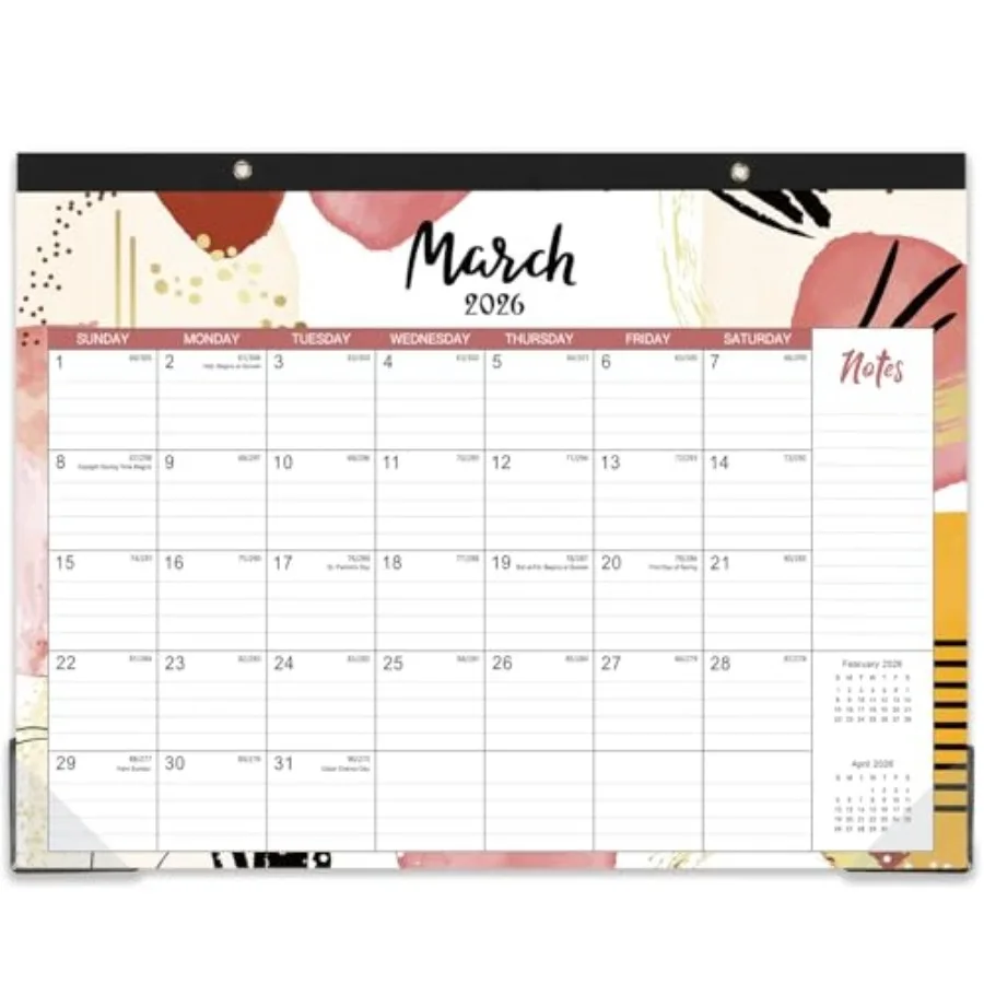 2026 Desk Calendar - 12 Months Calendar from JAN 2026 - DEC 2026, 14.6" x 11.5", Desk Pad Calendar 2026 with 2 Corner Protector
2026 Desk Calendar - 12 Months Calendar from JAN 2026 - DEC 2026, 14.6" x 11.5", Desk Pad Calendar 2026 with 2 Corner Protector