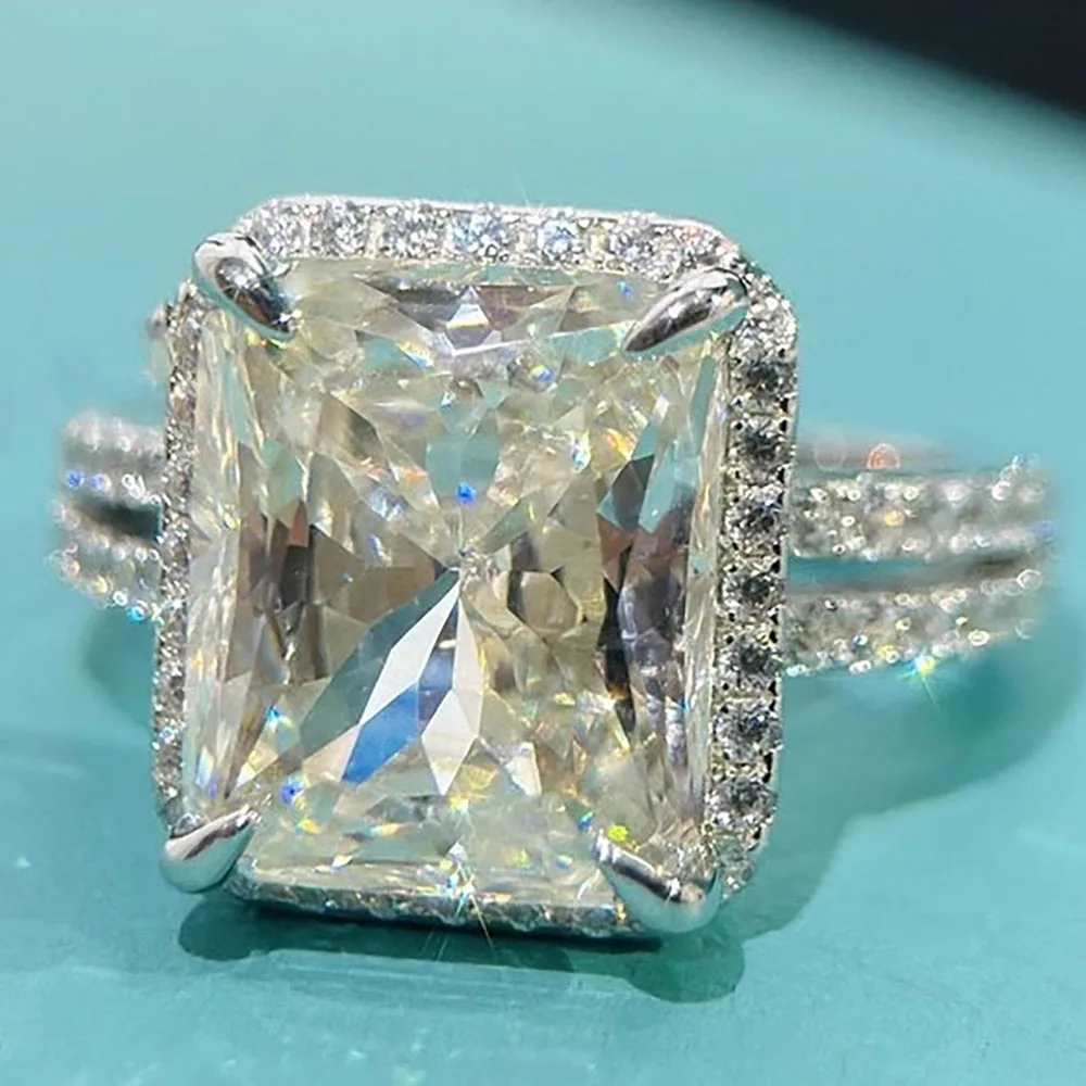Custom Solid 14K White Gold Women Wedding Party Anniversary Engagement Ring Radiant Moissanite Diamond Ring Luxury
Custom Solid 14K White Gold Women Wedding Party Anniversary Engagement Ring Radiant Moissanite Diamond Ring Luxury