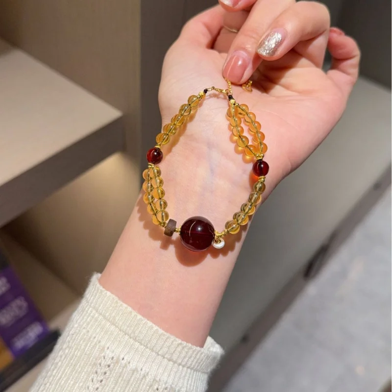 Natural with Bracelet Blood Large Round Blue Amber Small Rice Beads 925 Silver Accessories
Natural with Bracelet Blood Large Round Blue Amber Small Rice Beads 925 Silver Accessories