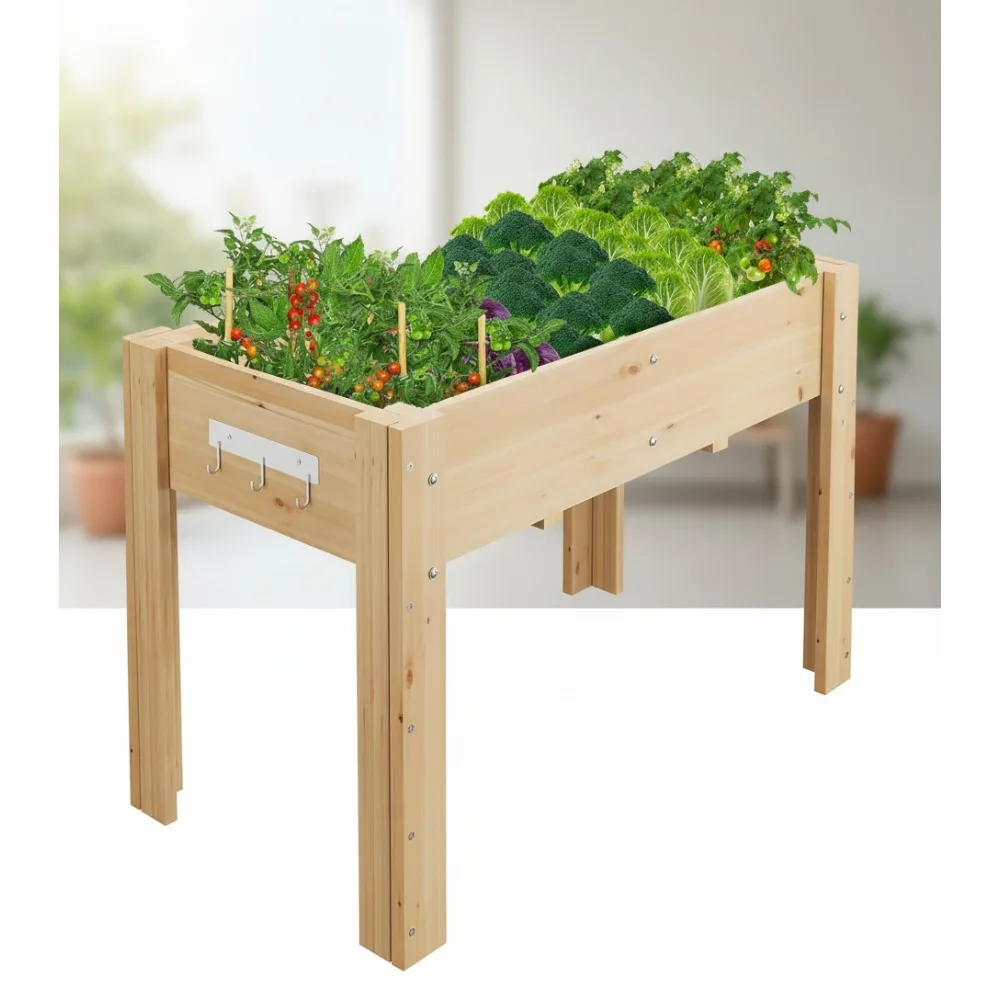 4x2.5x1.8 Ft Elevated Garden Bed with Legs & Hooks - Ergonomic Height Raised Planter Box for Vegetables Herbs Outdoor
4x2.5x1.8 Ft Elevated Garden Bed with Legs & Hooks - Ergonomic Height Raised Planter Box for Vegetables Herbs Outdoor