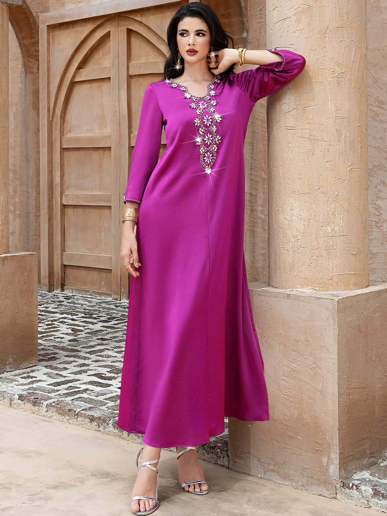 Ramadan Muslim Women Maxi Dress Diamonds Abaya Luxury Dubai Kaftan Eid Djelalba Morocco Caftan Femme Robe 2025 Longue Vestidos
Ramadan Muslim Women Maxi Dress Diamonds Abaya Luxury Dubai Kaftan Eid Djelalba Morocco Caftan Femme Robe 2025 Longue Vestidos