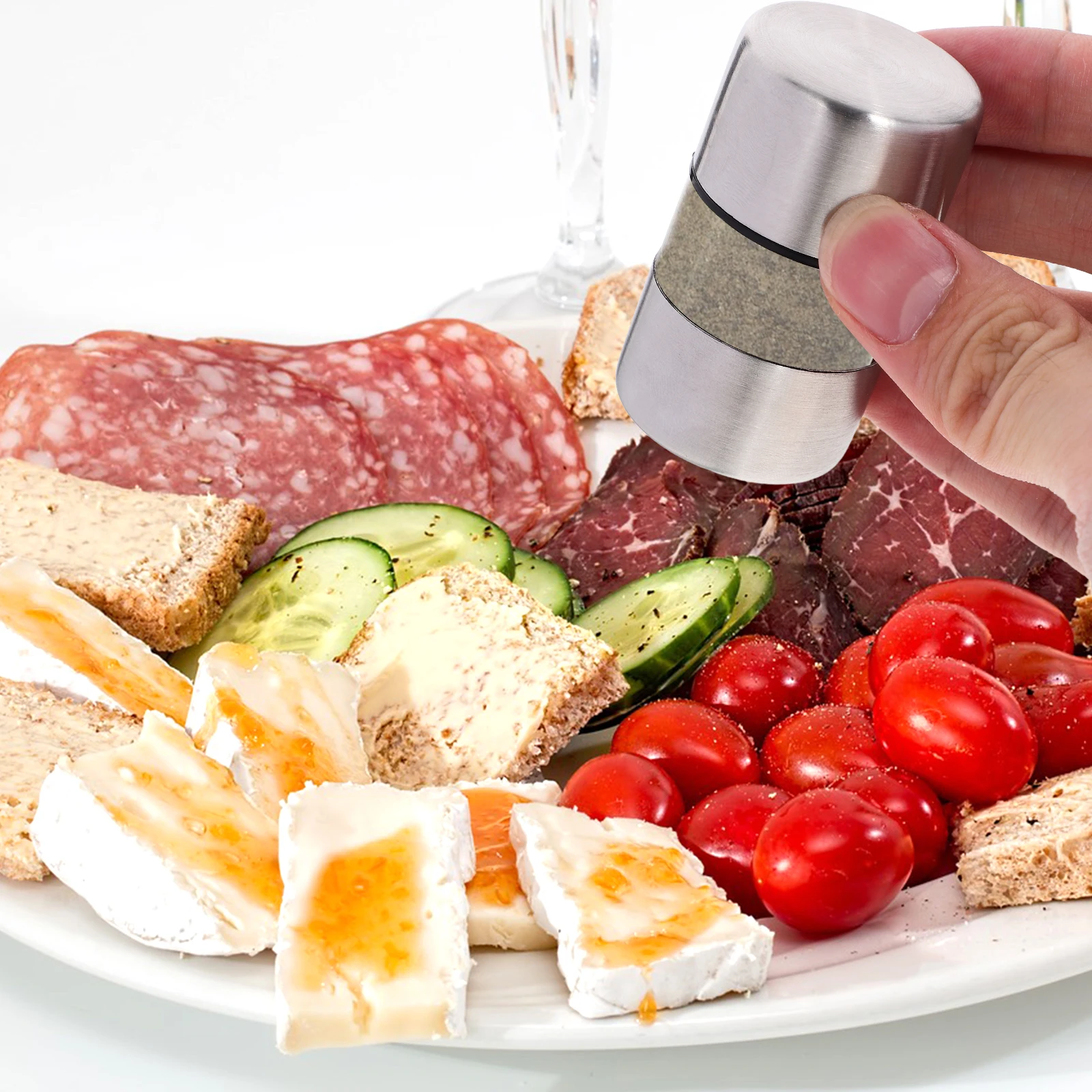 Pepper Shaker Mini Grinder Hand-operated Grinders Chargeable Crusher Silver Chili Refillable Manual Grinding Tool Travel
Pepper Shaker Mini Grinder Hand-operated Grinders Chargeable Crusher Silver Chili Refillable Manual Grinding Tool Travel