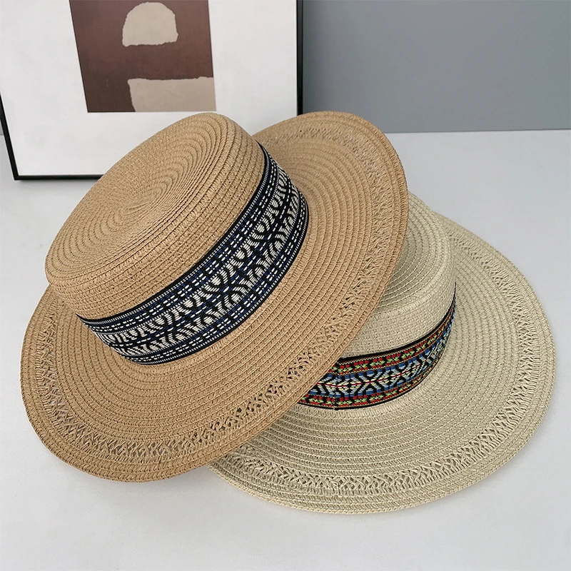 GEMVIE Wide Brim Summer Flat Top Sun Hats Women Paper Straw Bohemian Sun Protection Beach Hat
GEMVIE Wide Brim Summer Flat Top Sun Hats Women Paper Straw Bohemian Sun Protection Beach Hat