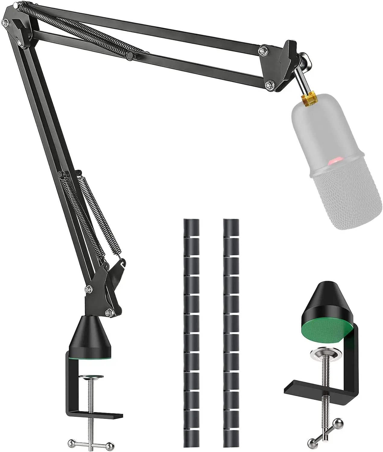 Wanjason Mic Stand for HyperX Solocast Microphone, Upgraded Boom Arm stand with Pyramid Base and Cable Sleeve Compatible with Hy
Wanjason Mic Stand for HyperX Solocast Microphone, Upgraded Boom Arm stand with Pyramid Base and Cable Sleeve Compatible with Hy