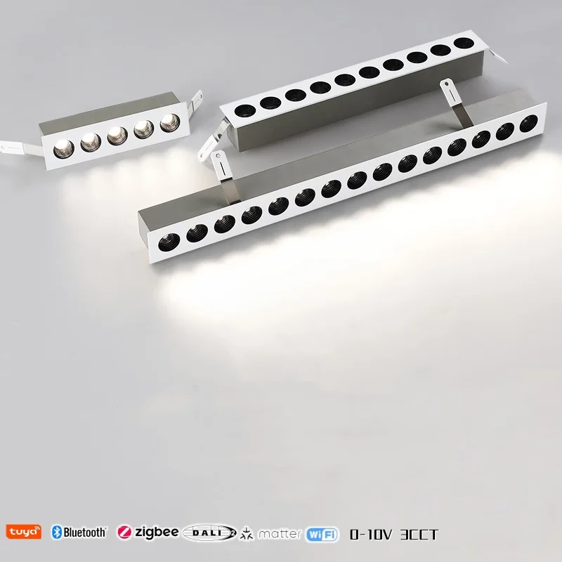 Recessed Linear Light Smart SMD Spotlight 10W Bluetooth Zigbee 0-10V DALI Dimmabe 20W LED Downlight AC85-265V Indoor lighting
Recessed Linear Light Smart SMD Spotlight 10W Bluetooth Zigbee 0-10V DALI Dimmabe 20W LED Downlight AC85-265V Indoor lighting