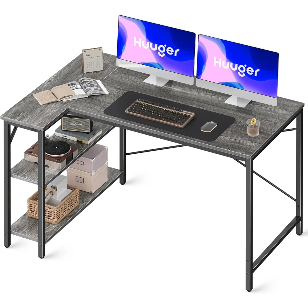 L Shaped Computer Desk with Reversible Storage Shelves, Gaming Corner Desk for Home Office, Writing Study Desk
L Shaped Computer Desk with Reversible Storage Shelves, Gaming Corner Desk for Home Office, Writing Study Desk