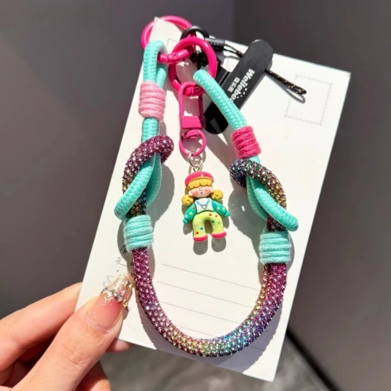 Hand Woven Dopamine Contrasting Cartoon Girl Anti-theft Mobile Phone Lanyard, Wristband Pendant, Anti Loss Rope
Hand Woven Dopamine Contrasting Cartoon Girl Anti-theft Mobile Phone Lanyard, Wristband Pendant, Anti Loss Rope
