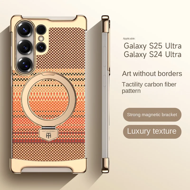 For Samsung Galaxy S26 S25 Ultra S24 Ultra Carbon Fiber Texture Frameless Magnetic Stand Anti-Fingerprint Phone Case
For Samsung Galaxy S26 S25 Ultra S24 Ultra Carbon Fiber Texture Frameless Magnetic Stand Anti-Fingerprint Phone Case