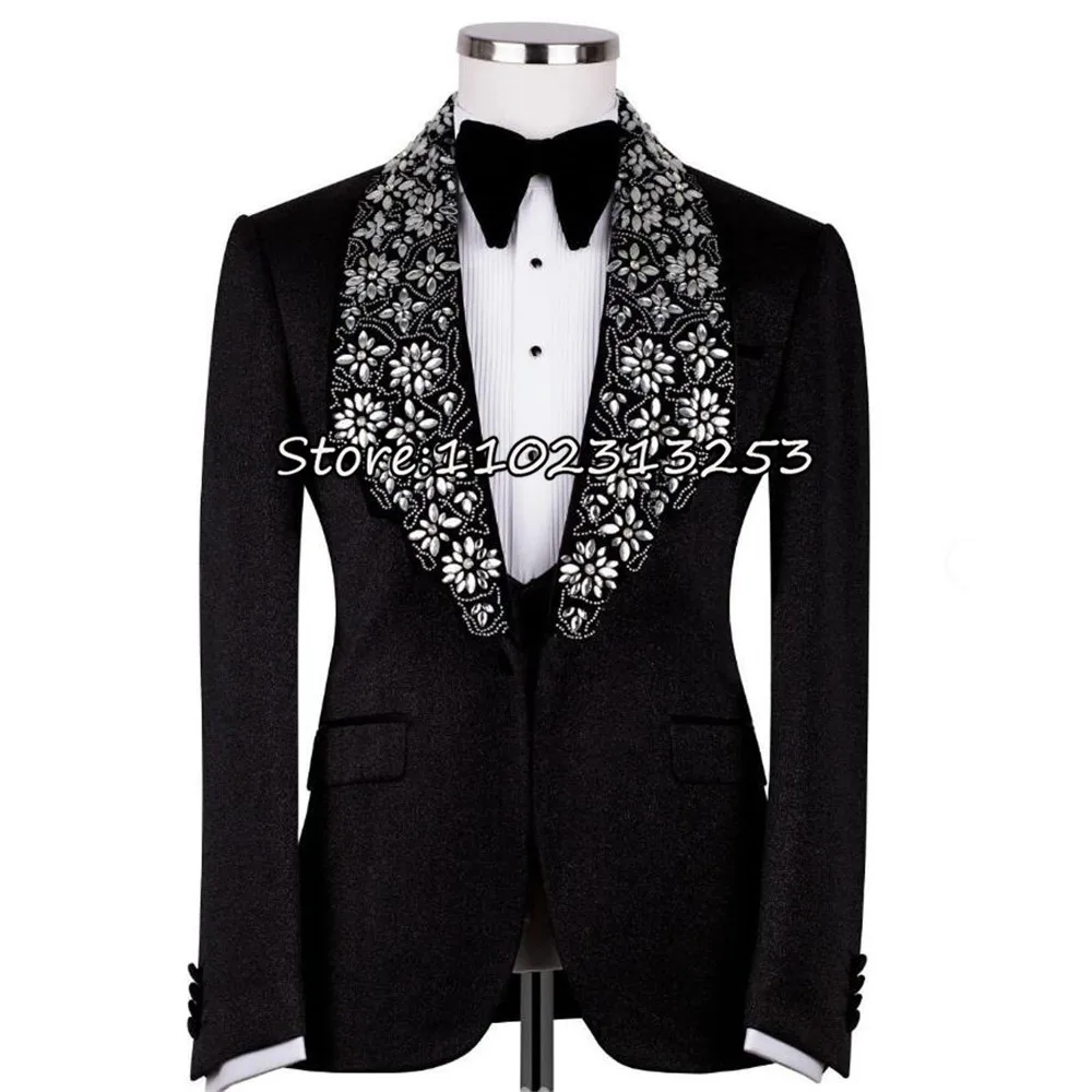 Elegant Suits Men Single Breasted Crystals Beaded Prom Blazers Customized Man Formal Party Groom Wear Wedding Tuxedos Slim Fit
Elegant Suits Men Single Breasted Crystals Beaded Prom Blazers Customized Man Formal Party Groom Wear Wedding Tuxedos Slim Fit