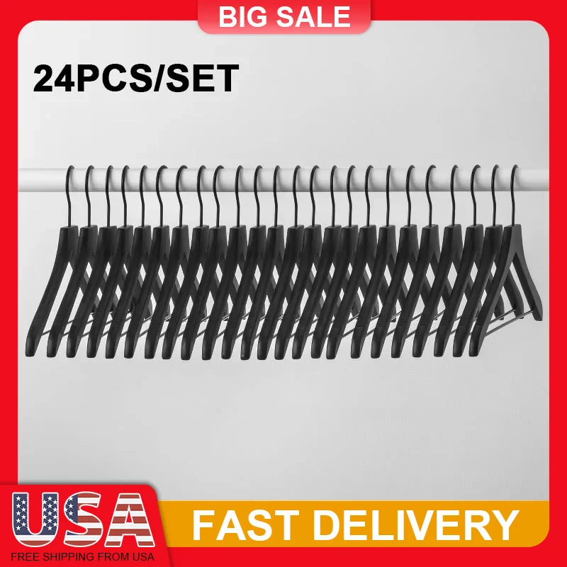 24 Pack Wooden Suit Hangers Non Slip Closet Hangers with Textured Sides for Coats Shirts Dresses Wardrobe Organization Storage
24 Pack Wooden Suit Hangers Non Slip Closet Hangers with Textured Sides for Coats Shirts Dresses Wardrobe Organization Storage