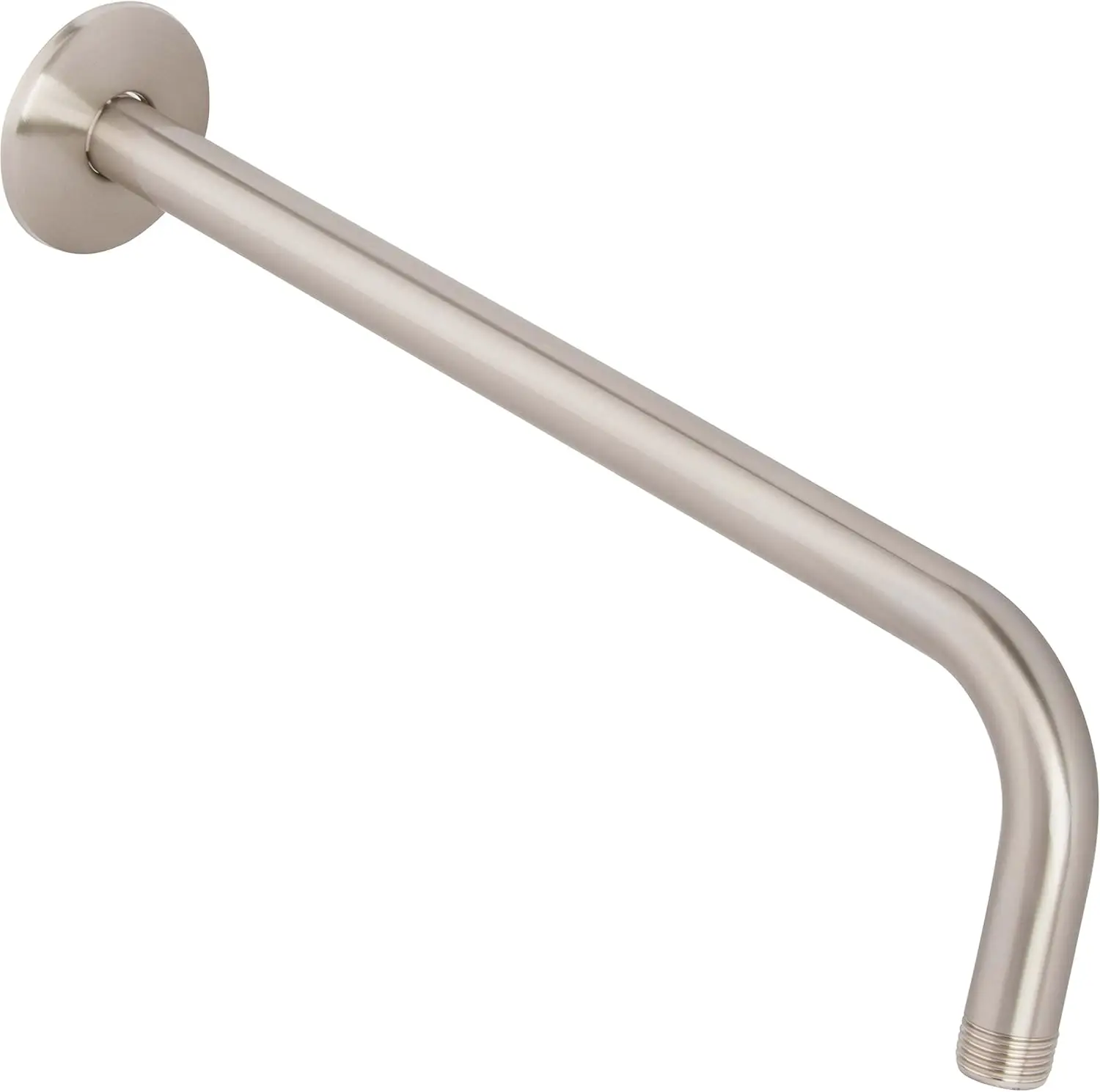 12" Stainless Steel Shower Arm & Flange - Brushed Nickel, 1/2" Thread, Easy Install
12" Stainless Steel Shower Arm & Flange - Brushed Nickel, 1/2" Thread, Easy Install