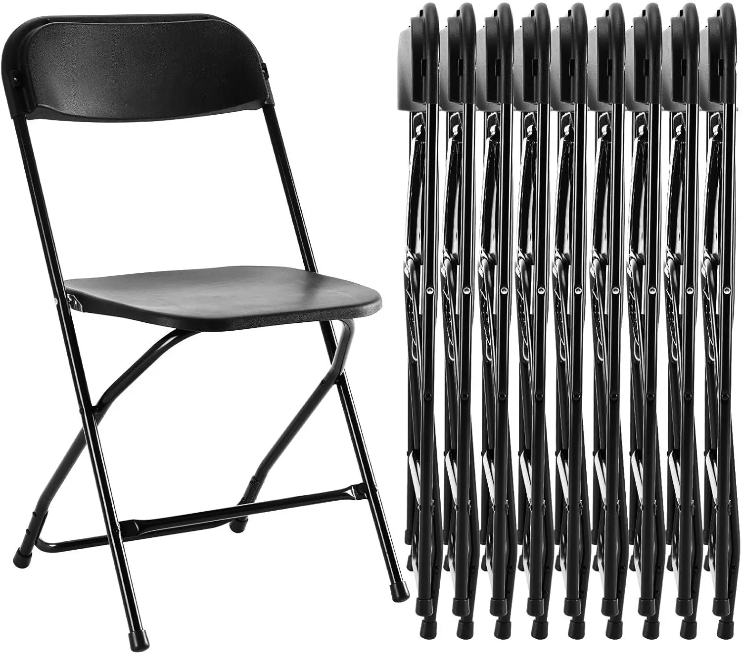Folding Chairs, Indoor Outdoor Portable Commercial Stackable Plastic Chairs For Parties Weddings And Office Pa Of 10, Black
Folding Chairs, Indoor Outdoor Portable Commercial Stackable Plastic Chairs For Parties Weddings And Office Pa Of 10, Black