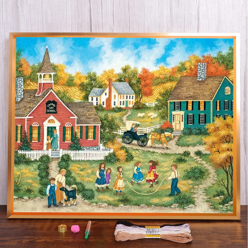 Scenery Peaceful Life Pre-Printed Cross Stitch Patterns DIY Embroidery Handicraft Sewing Hobby Handiwork Needle Gift Counted
Scenery Peaceful Life Pre-Printed Cross Stitch Patterns DIY Embroidery Handicraft Sewing Hobby Handiwork Needle Gift Counted