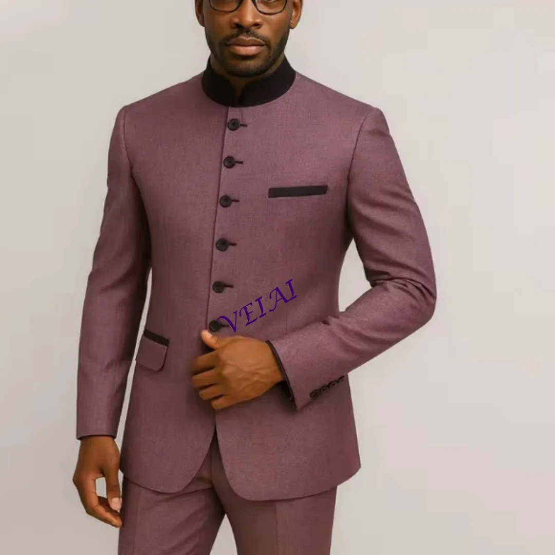 CustomizedFormal Men's Suits Solid Color Chic Single Breasted Stand Lapel Slim Fit 2 Piece Jacket Pants Sets Customzied Male Out
CustomizedFormal Men's Suits Solid Color Chic Single Breasted Stand Lapel Slim Fit 2 Piece Jacket Pants Sets Customzied Male Out