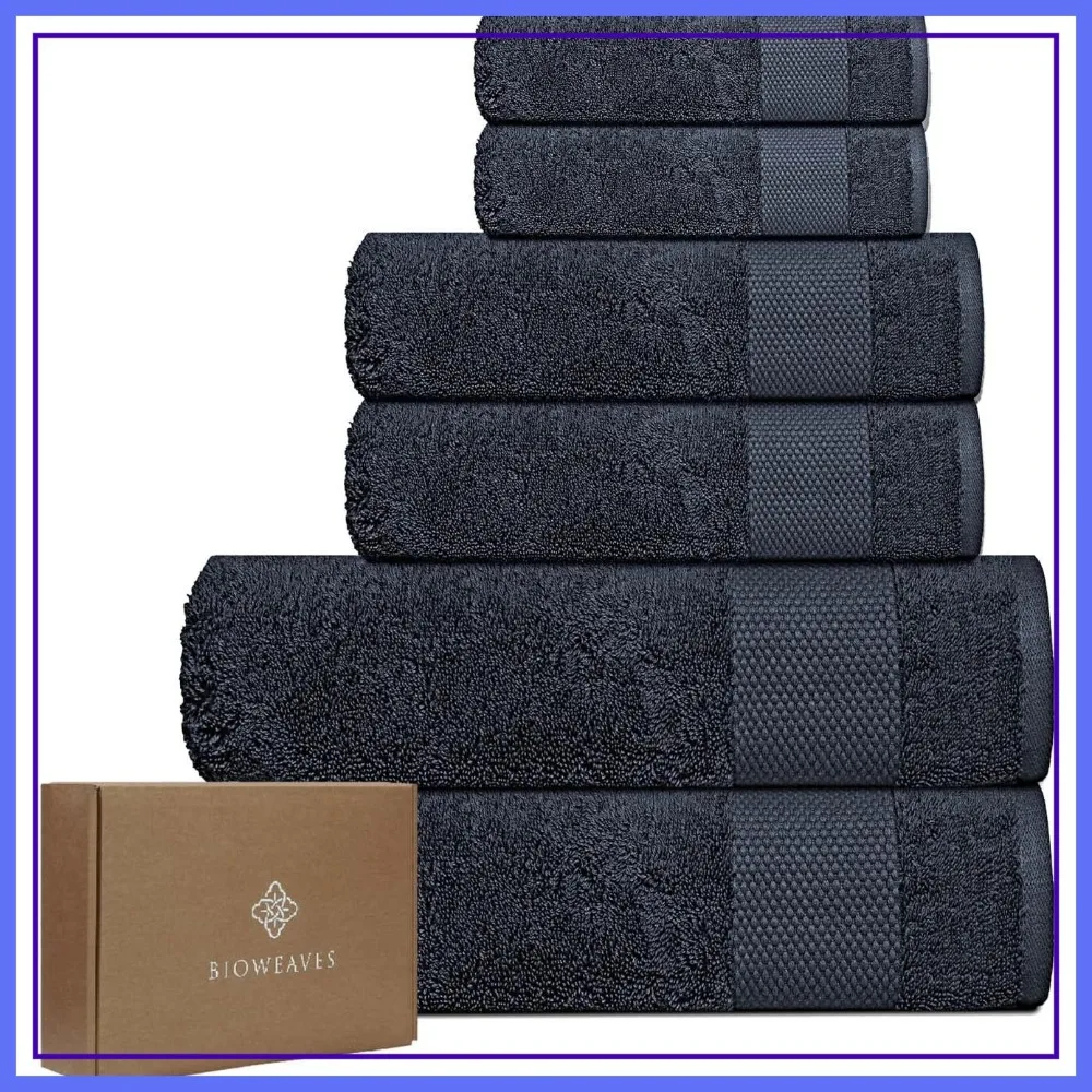 700 GSM Organic Cotton Towel Set 6-Piece, GOTS Certified, 2 Bath 2 Hand 2 Washcloths, Charcoal
700 GSM Organic Cotton Towel Set 6-Piece, GOTS Certified, 2 Bath 2 Hand 2 Washcloths, Charcoal