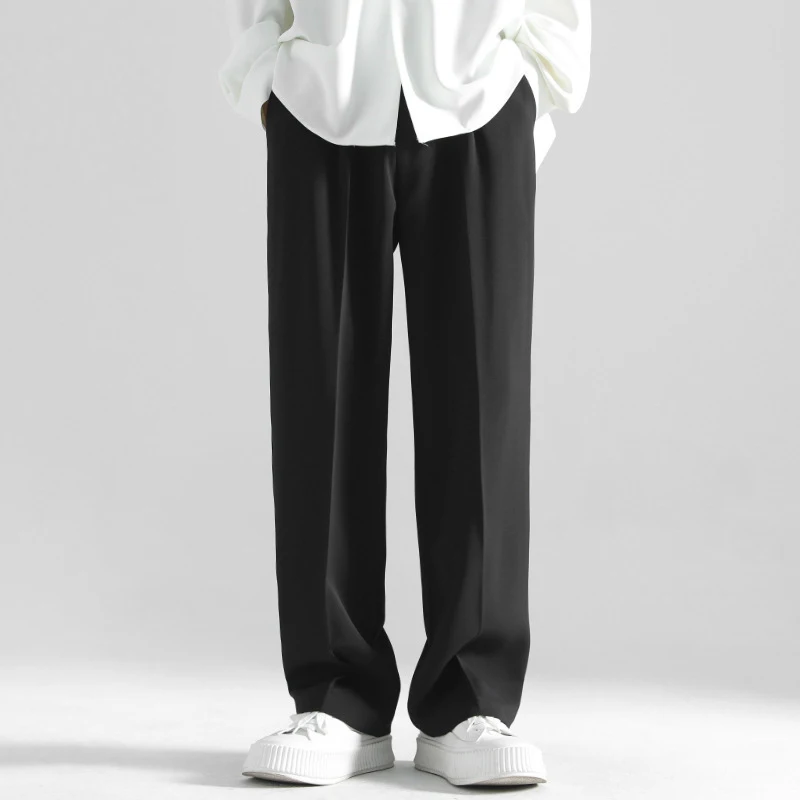 KIDWHXR Man Trousers American Loose Straight Pleated Male Suit Pant Elastic Waist Breathable Office Casual Versatile Men Pant
KIDWHXR Man Trousers American Loose Straight Pleated Male Suit Pant Elastic Waist Breathable Office Casual Versatile Men Pant