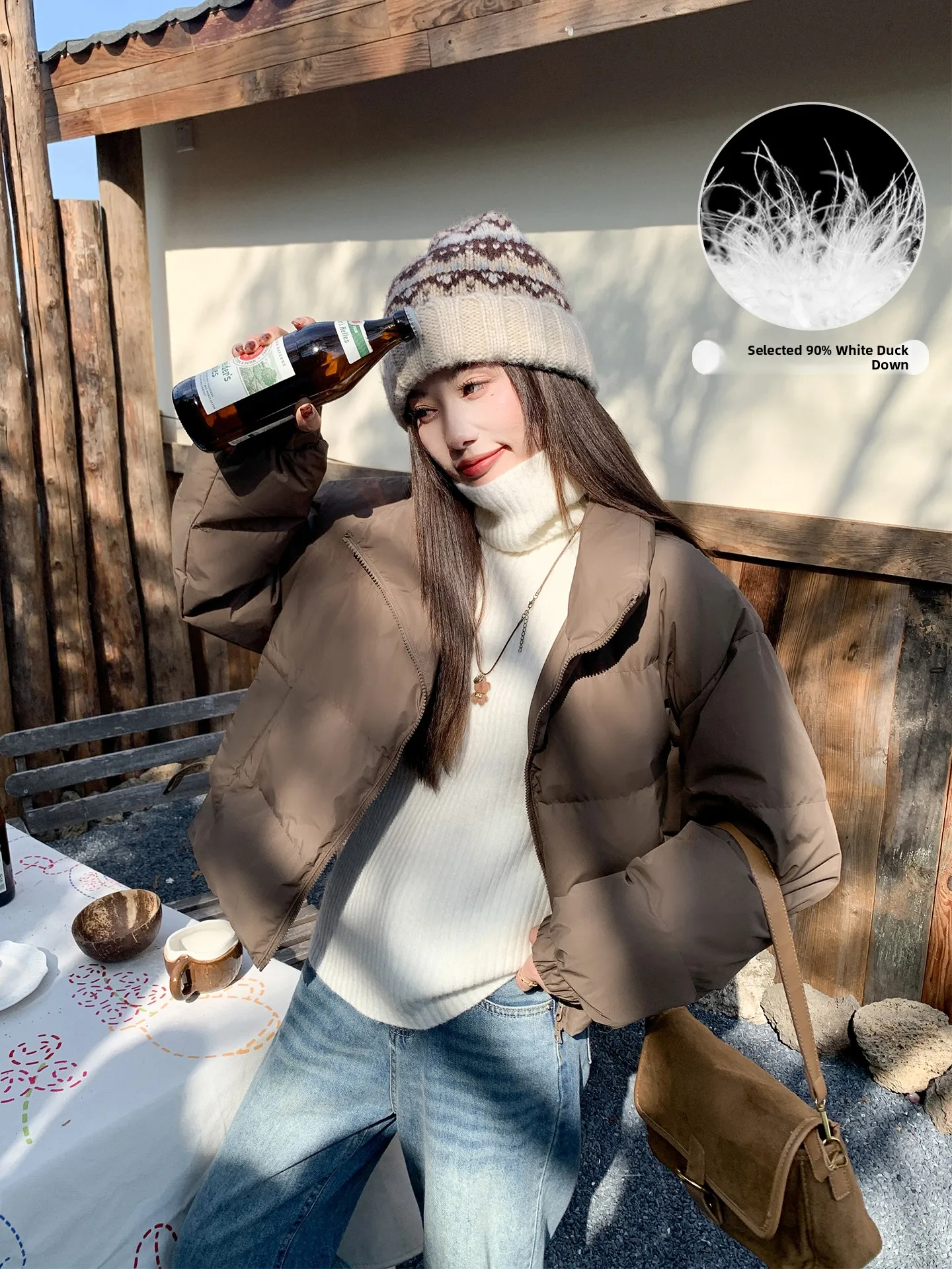 Zeng Xiao Xian American Retro Brown ort down Jaet Women's Winter High-End Warm Cotton Stand Collar Thiened Outerwear
Zeng Xiao Xian American Retro Brown ort down Jaet Women's Winter High-End Warm Cotton Stand Collar Thiened Outerwear