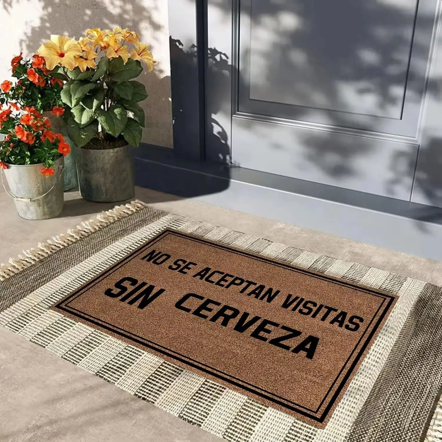 No Se Aceptan Visitas Sin Cerveza Doormat Spanish Rubber Non-Slip Latinx Home Decor Door Mat Party Beer Theme Alfombra Divertida
No Se Aceptan Visitas Sin Cerveza Doormat Spanish Rubber Non-Slip Latinx Home Decor Door Mat Party Beer Theme Alfombra Divertida