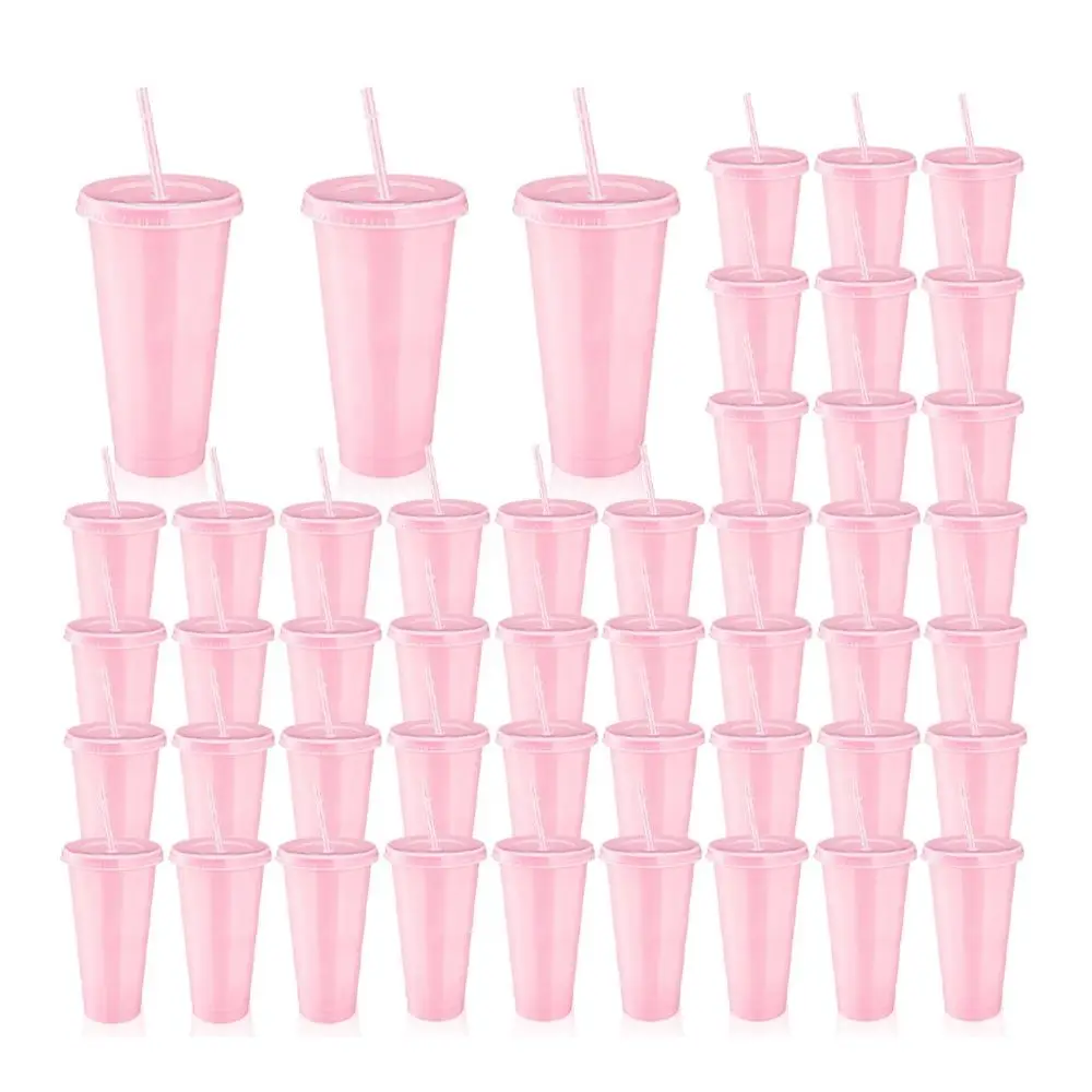 Pink, Black, Transparent Plastic Water Tumbler, Reusable, Portable Coffee Mug, Party Cup, Camping Cup, Water Bottle, Easy To Cl
Pink, Black, Transparent Plastic Water Tumbler, Reusable, Portable Coffee Mug, Party Cup, Camping Cup, Water Bottle, Easy To Cl