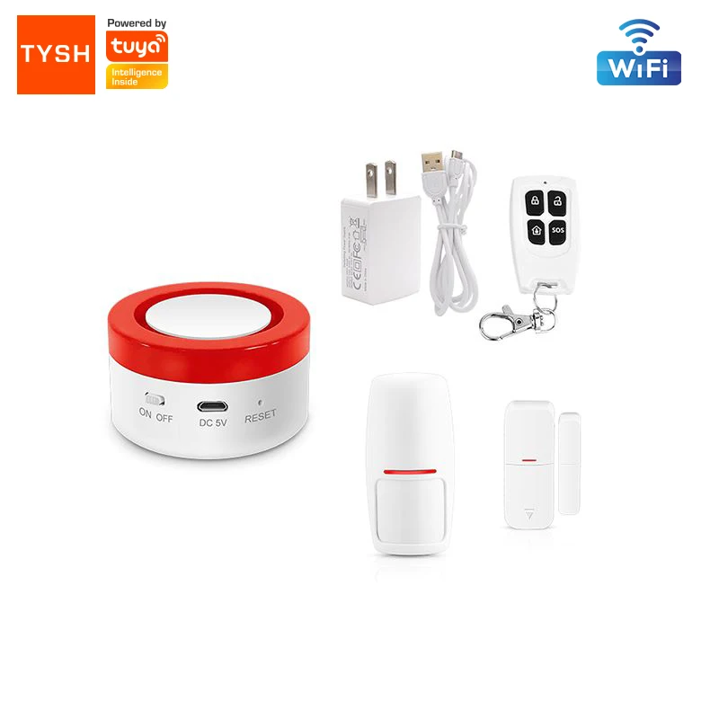Умная Система сигнализации TYSH Tuya, Wi-Fi, с датчиком движения, работает с приложением Alexa и Google Assistant
Умная Система сигнализации TYSH Tuya, Wi-Fi, с датчиком движения, работает с приложением Alexa и Google Assistant