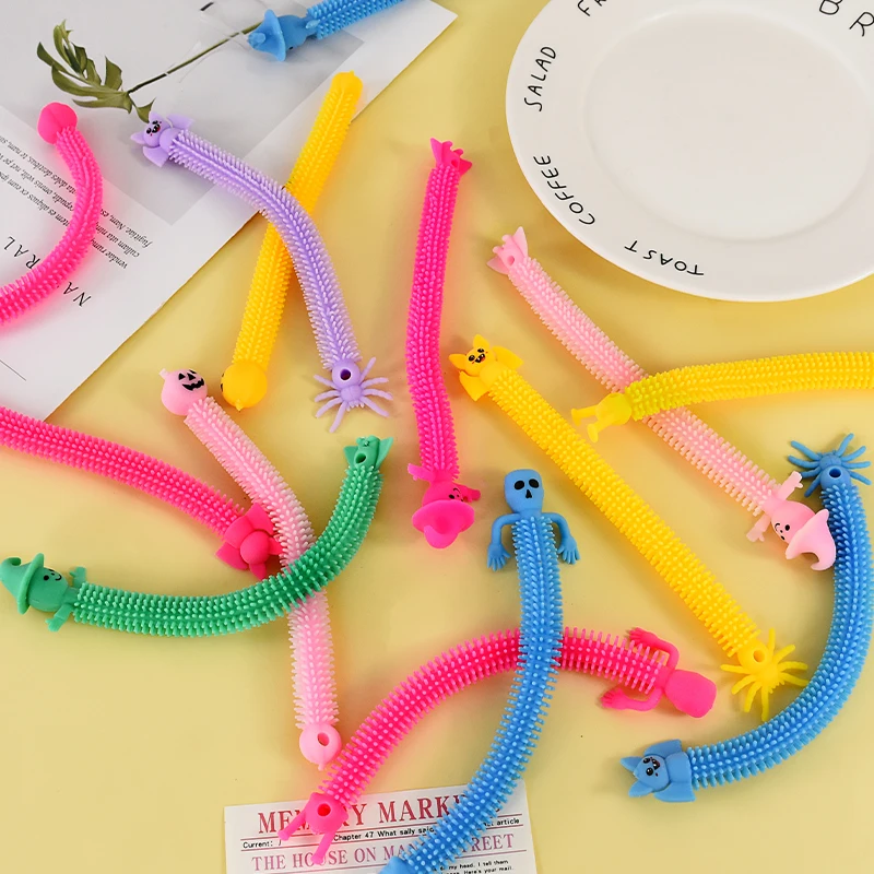 10pcs Halloween Soft Noodle Elastic Rope Bracelet Pumpkin Skull TPR Elastic Anti Stress Toys Decompression Venting Children Toys
10pcs Halloween Soft Noodle Elastic Rope Bracelet Pumpkin Skull TPR Elastic Anti Stress Toys Decompression Venting Children Toys