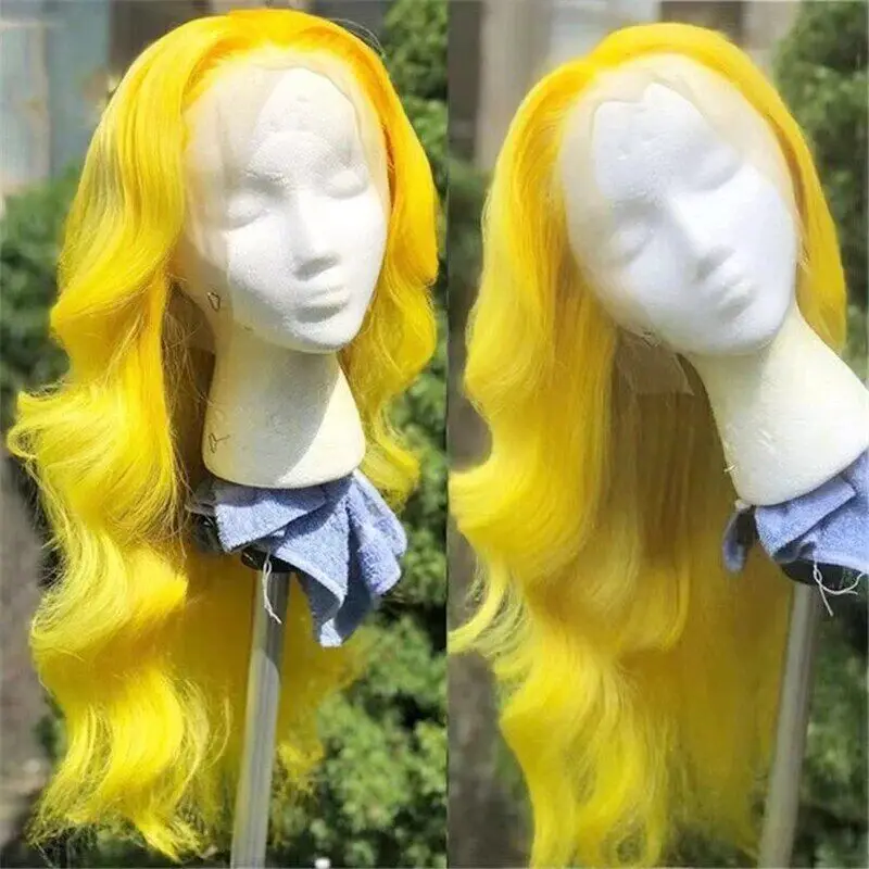 Yellow Long Body Wave Wig Lace Front Wigs for Women Synthetic Hair Wig Princess
Yellow Long Body Wave Wig Lace Front Wigs for Women Synthetic Hair Wig Princess